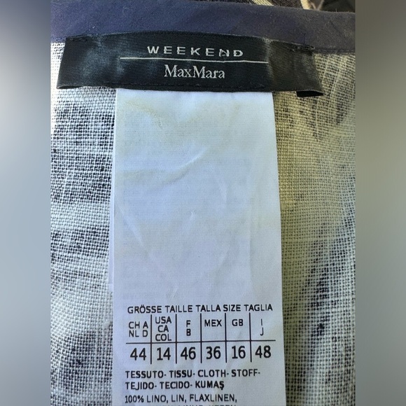 MaxMara weekend 100% cotton Prince Leaf Print Dress size 14 - Picture 7 of 7